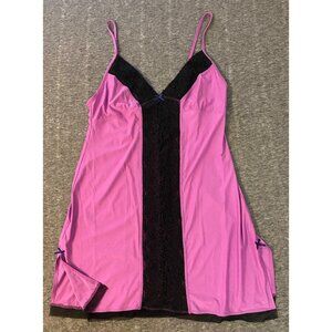 Purple Lace Chemise Nightgown By Cosmopolitan Womens Medium Flirty Sexy Lingerie